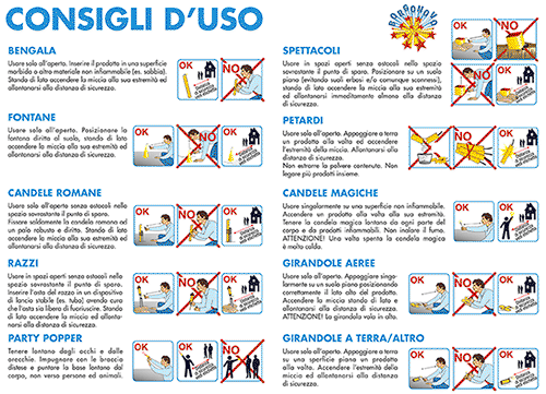 consigli uso fuochi artificiali