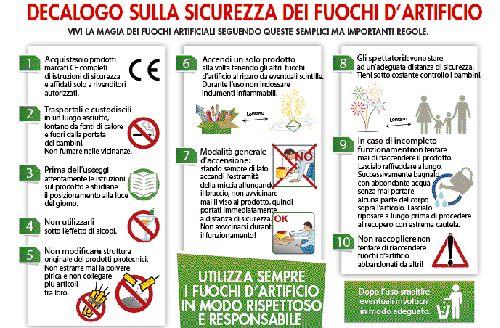 precauzioni per fuochi artificiali